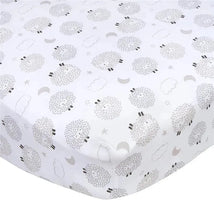 Gerber Bedding - 1Pk Fitted Baby Crib Sheet - Neutral Sheep Image 1