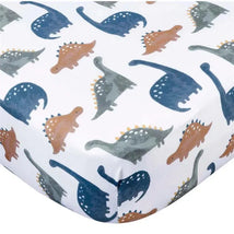 Gerber Bedding - 1Pk Knit Crib Sheet, Dino Time Image 1