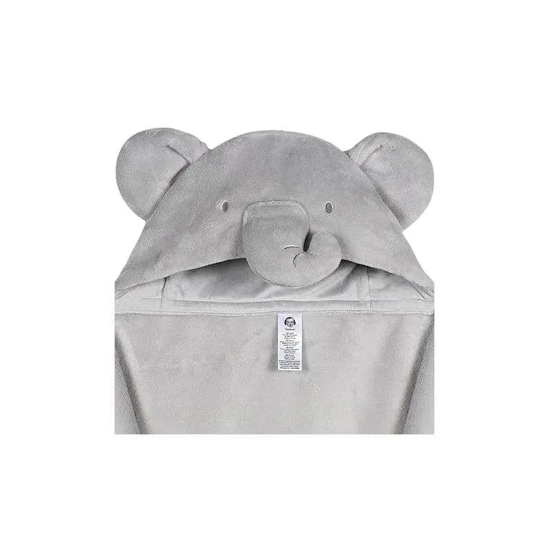 Gerber Bedding - 2Pc Security Blanket & Hooded Blanket Set, Elephant Image 2