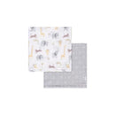 Gerber Bedding - 2Pk Muslin Blanket, Neutral Animals + Geos Image 1