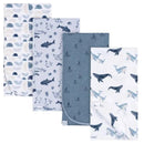 Gerber Bedding - 4Pk Flannel Blanket, Whale Image 1