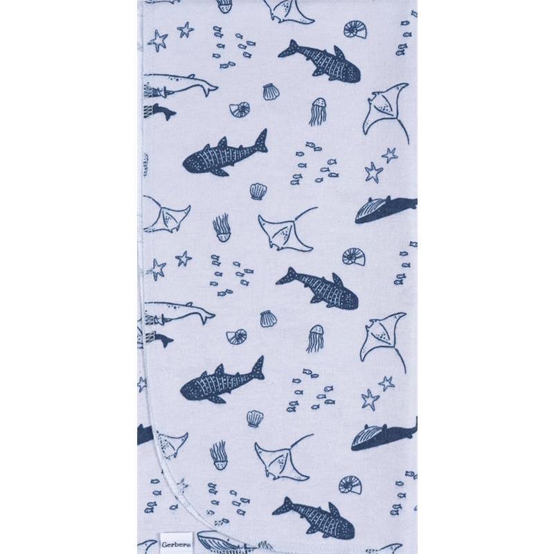 Gerber Bedding - 4Pk Flannel Blanket, Whale Image 4
