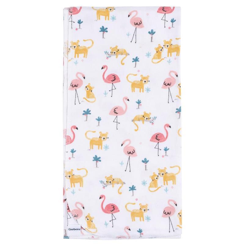 Gerber Bedding - 4Pk Flannels, Flamingo Image 2