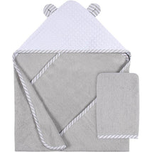 Gerber - Hooded Towel And Washcloth Mitt Set, Boy Bear Image 1