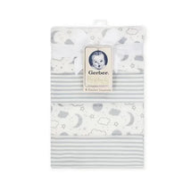 Gerber Organic Flannel Blanket, Grey Clouds Image 2