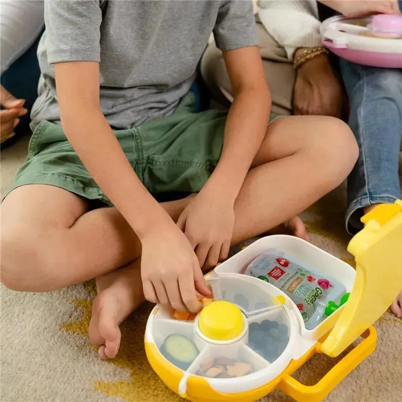 Gobe - Kids Lunchbox With Snack Spinner, Honey Yellow Image 3