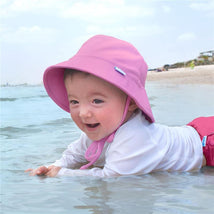 Green Sprouts - Baby Breathable Swim & Sun Bucket Hat, Light Pink Image 2