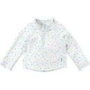 Green Sprouts - Long Sleeve Zip Rashguard Shirt, White Rainbow Dot Image 1