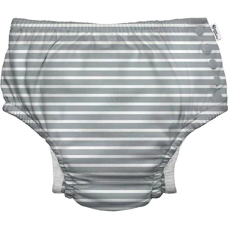 Green Sprouts - Reusable Eco Snap Swim Diaper, Grey Stripe Image 1