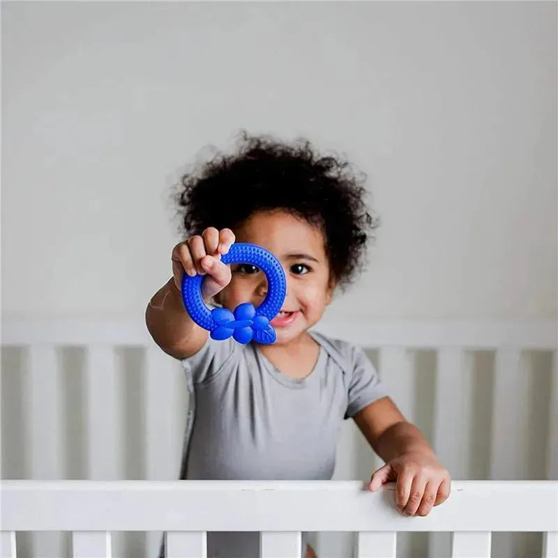 Green Sprouts Silicone Fruit Teether, Blueberry Image 3