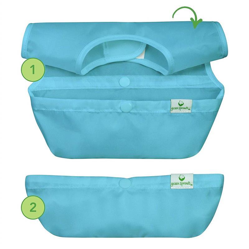 Green Sprouts Snap & Go Easy-Wear Bib 3-Pack Set, Green Safari Image 3