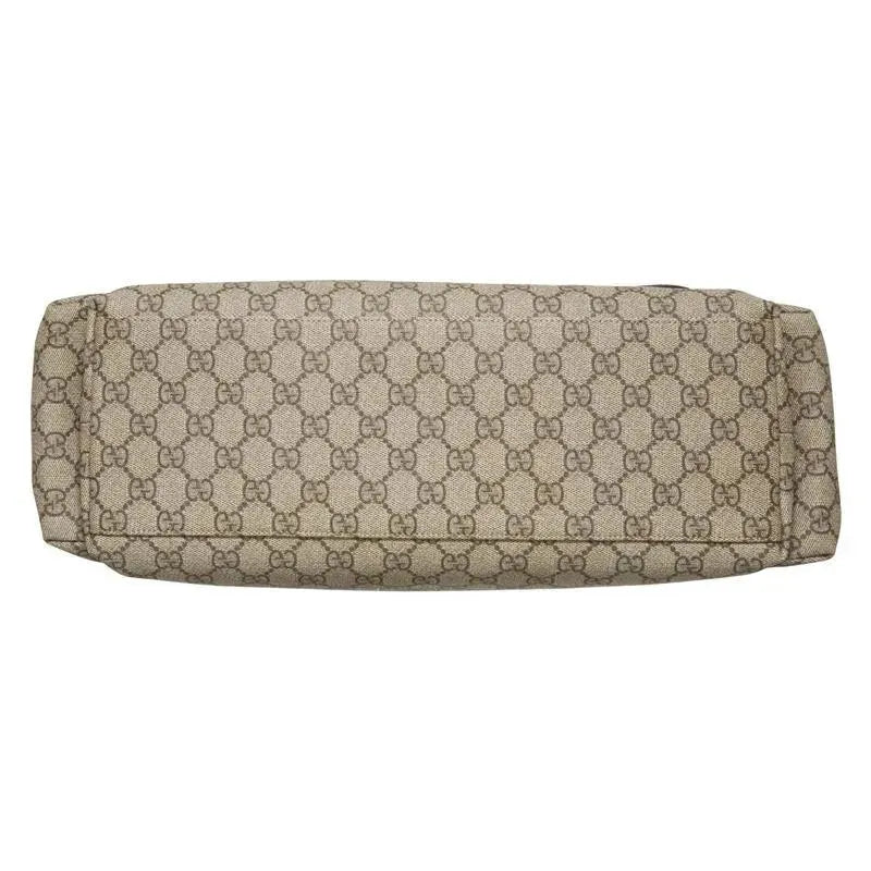 Gucci Supreme Diaper Bag with Changing Pad, Beige Image 9