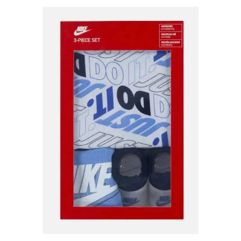 Haddad - Nike Bodysuit Bib Booties 3 Pc Hosiery Little Kids, White/Blue Image 3
