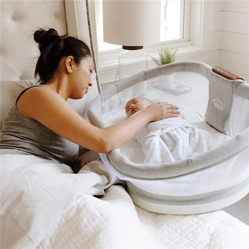 Halo - Innovations BassiNest Swivel Sleeper Luxe, Dove Gray Tweed Image 4