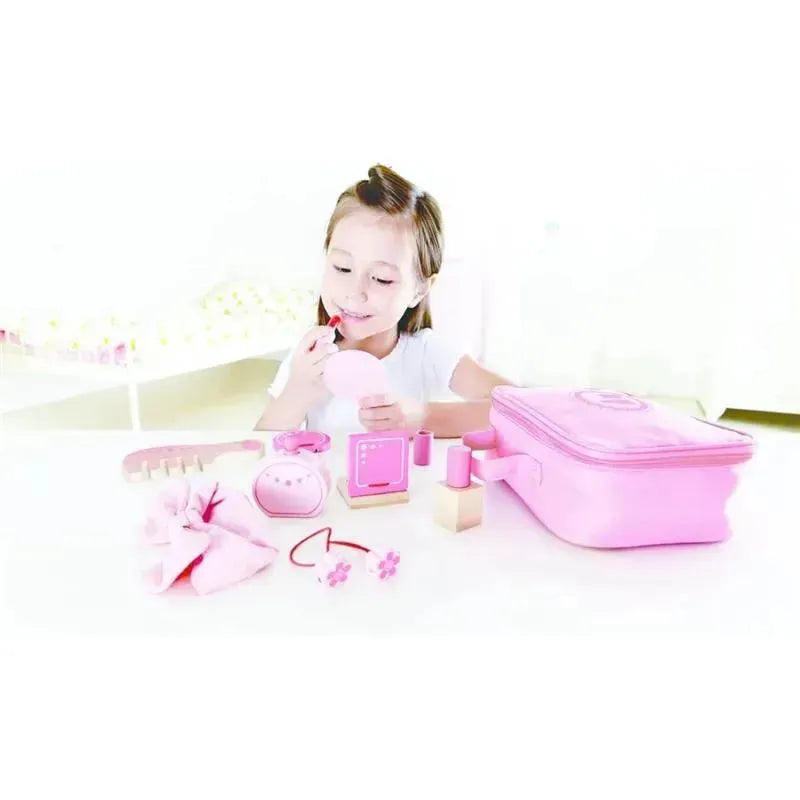 Hape - Beauty Belongings Kid's Wooden Cosmetics Pretend Play Kit Image 2