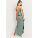 Hello Miz - Solid Maternity Nursing Maxi Dress, Sage Image 4