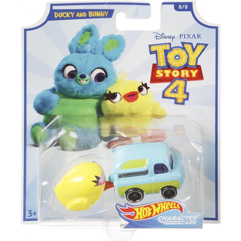 Hot Wheels Disney Pixar Toy Story Ducky & Bunny Character Car, Blue/Yellow Image 7