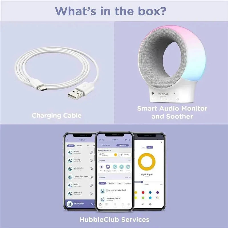 Hubble - Wi-Fi Baby White Noise, Eclipse Soother Image 8