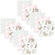 Hudson Baby - 12Pk Enchanted Forest Baby Cotton Muslin Washcloths Image 1