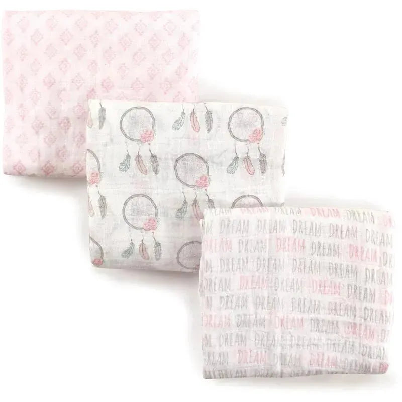 Hudson Baby Muslin Swaddle Blanket 3-Pack, Dream Catcher Image 1