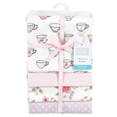 Hudson Baby - Tea Party Unisex Baby Cotton Flannel Receiving Blankets Image 2