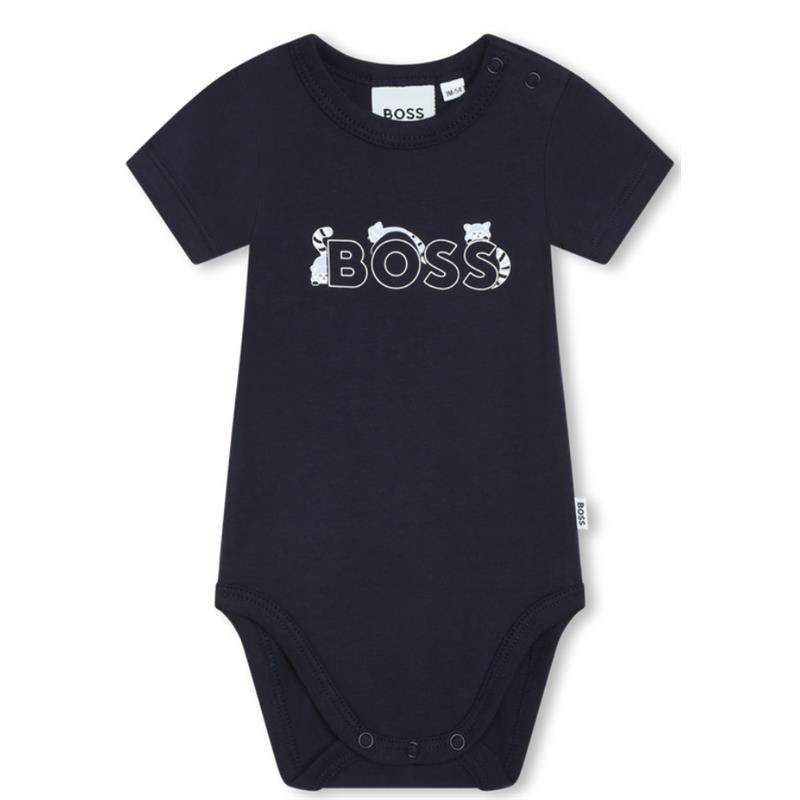 Hugo Boss Baby - 2Pk Baby Body Set, Navy/White Image 3