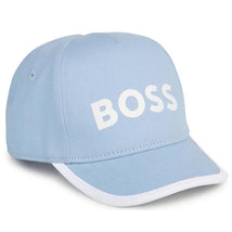 Hugo Boss Baby - Baby Boys Blue Logo Cap, Light Blue Image 1