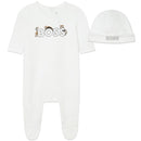 Hugo Boss Baby - Boss Boys Pyjamas & Bonnet, White Image 1