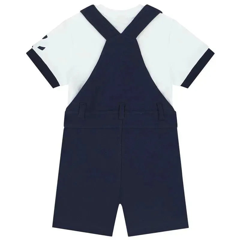 Hugo Boss Baby - Boy Dungarees & T-Shirt, Navy And White Image 4