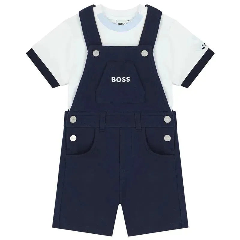 Hugo Boss Baby - Boy Dungarees & T-Shirt, Navy And White Image 5