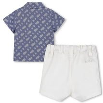 Hugo Boss Baby - Boy Shirt & Shorts Set, Blue Image 2