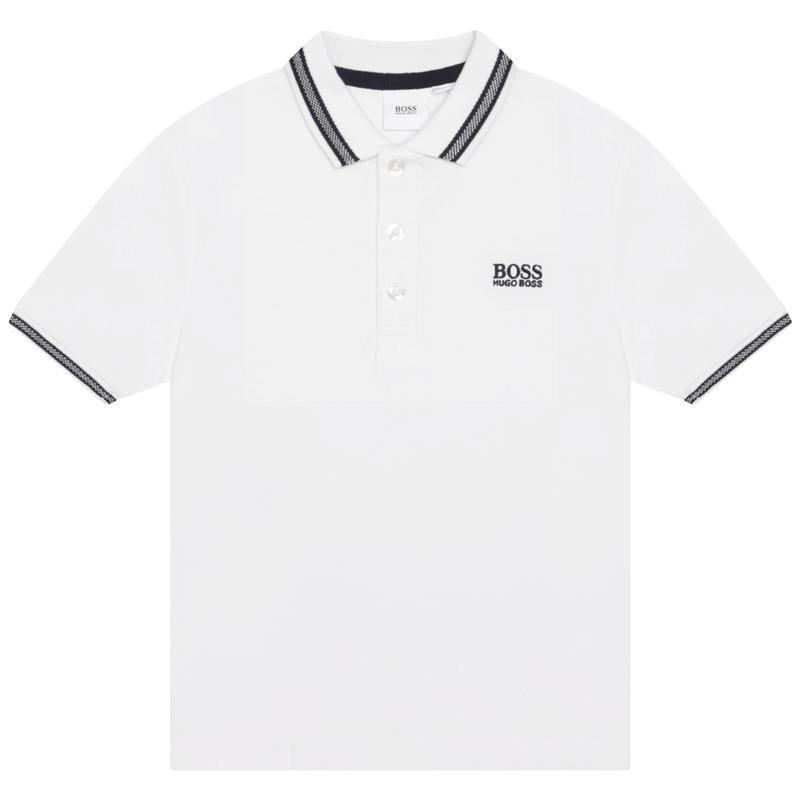 Hugo Boss Baby - Boy Short Sleeve Polo, White Image 1