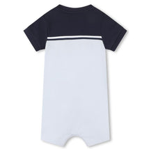 Hugo Boss Baby - Boy Short Sleeve Short Overall, White/Navy Image 2