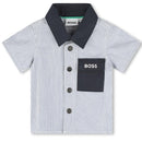 Hugo Boss Baby - Cotton Twill Shorts & Top Boy, White/Blue Image 3