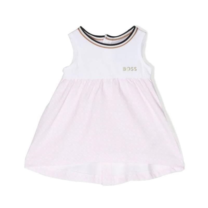 Hugo Boss Baby - Girl Sleeveless Dress, Pink Pale Image 1