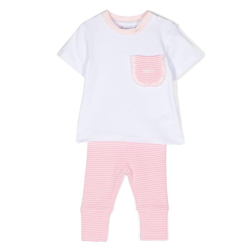 Hugo Boss Baby - Girl T-Shirt+ Leggings Set, White Image 1