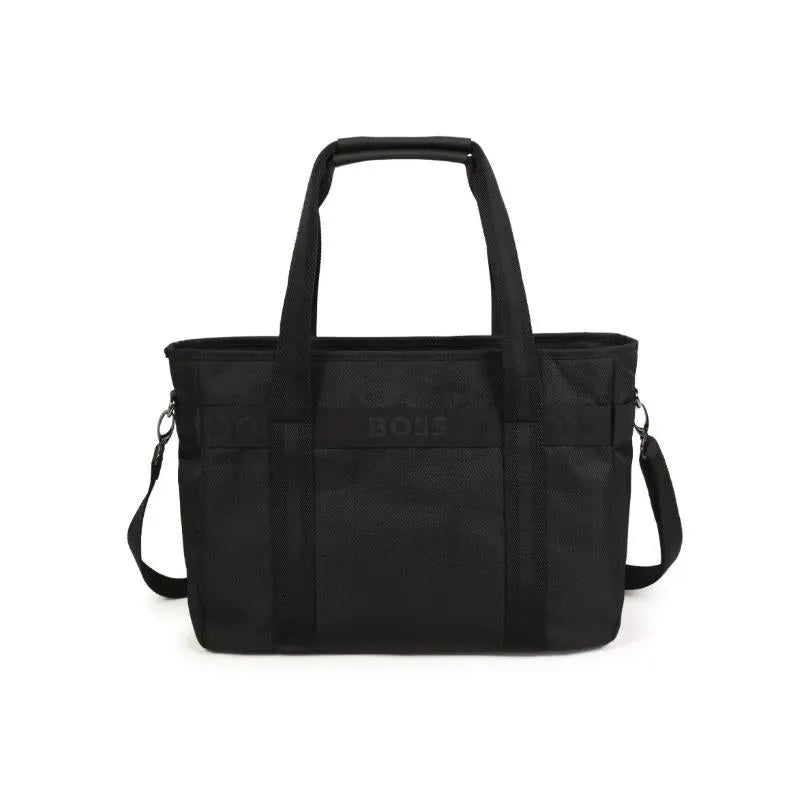Hugo Boss Baby - Logo Applique Changing Bag Black Image 2