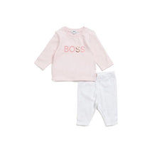 Hugo Boss - Baby Long Sleeve T-Shirt And Leggings Set Pink/White Image 1