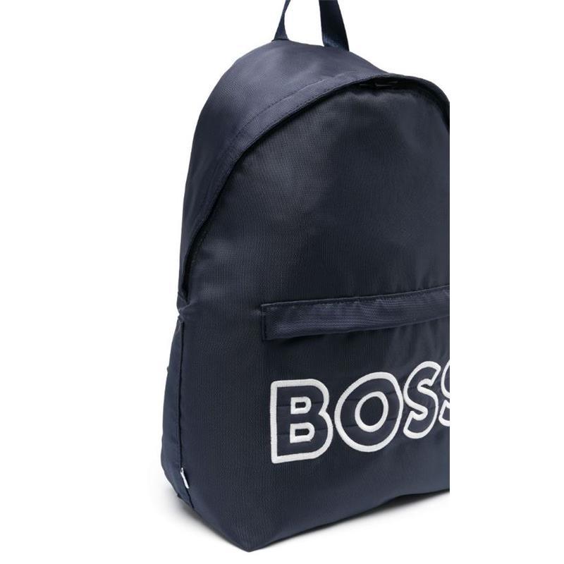 Hugo Boss Baby - Navy Logo Print Backpack Image 3
