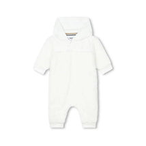 Hugo Boss Baby - White Teddy Fleece Hooded Pramsuit Image 1