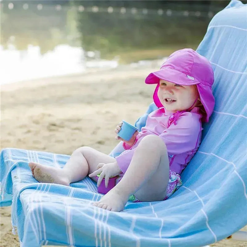 I Play Flap Sun Protection Hat - Hot Pink Image 2
