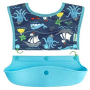 I-Play Green Spouts Snap & Go Long Sleeve Bib, Aqua Pirate, Size 6-18M Image 5