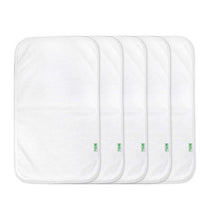 I-Play Green Sprouts 5-Pack Stay-Dry Burp Pads, White Image 1