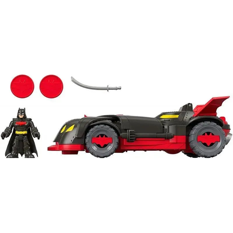 Imaginext DC Super Friends, Ninja Armor Batmobile, Black/Red Image 5