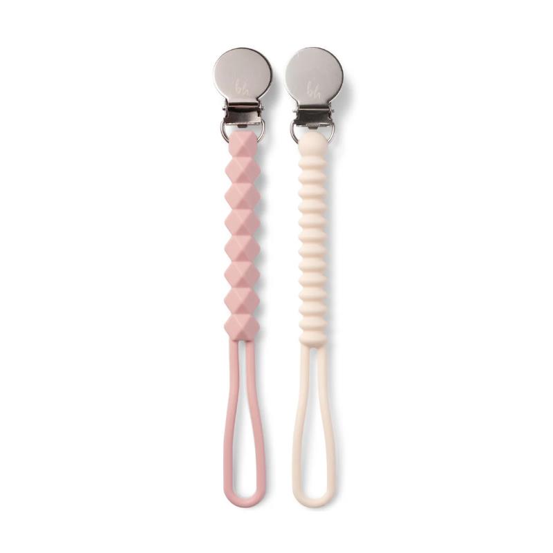 Infantino - All-In-One Pacigrip Silicone Holder 2Pk, Dusty Rose Image 1