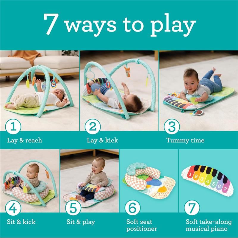 Infantino - Kick N Keys 7-In-1 Musical Piano Activity Gym Image 4