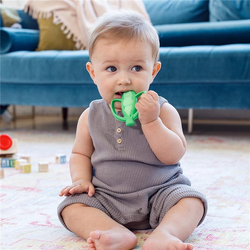 Infantino - Lil' Nibbles Textured Silicone Teether, Peas Image 3