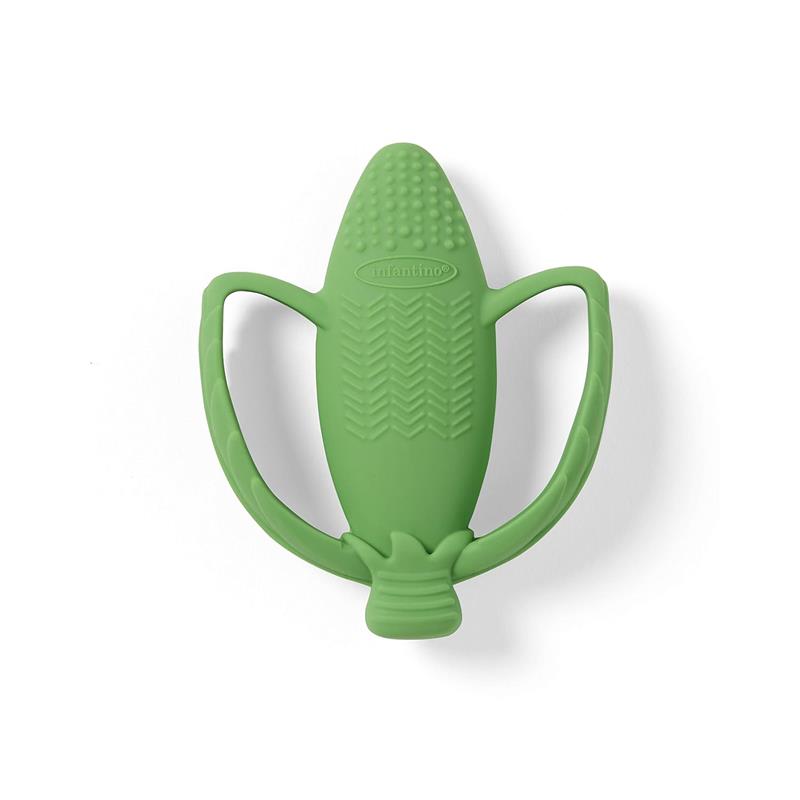 Infantino - Lil' Nibbles Textured Silicone Teether, Peas Image 5