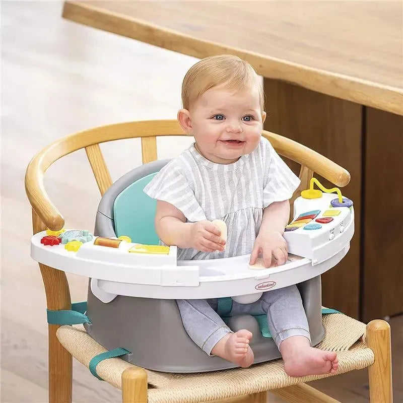 Infantino Music & Lights 3-In-1 Discovery Seat & Booster, Infant Activity Seat and Feeding Chair Image 2
