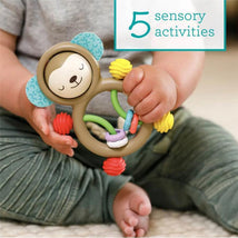 Infantino - Wee Wild Ones - Busy Lil' Sensory Rattle, Monkey Image 2